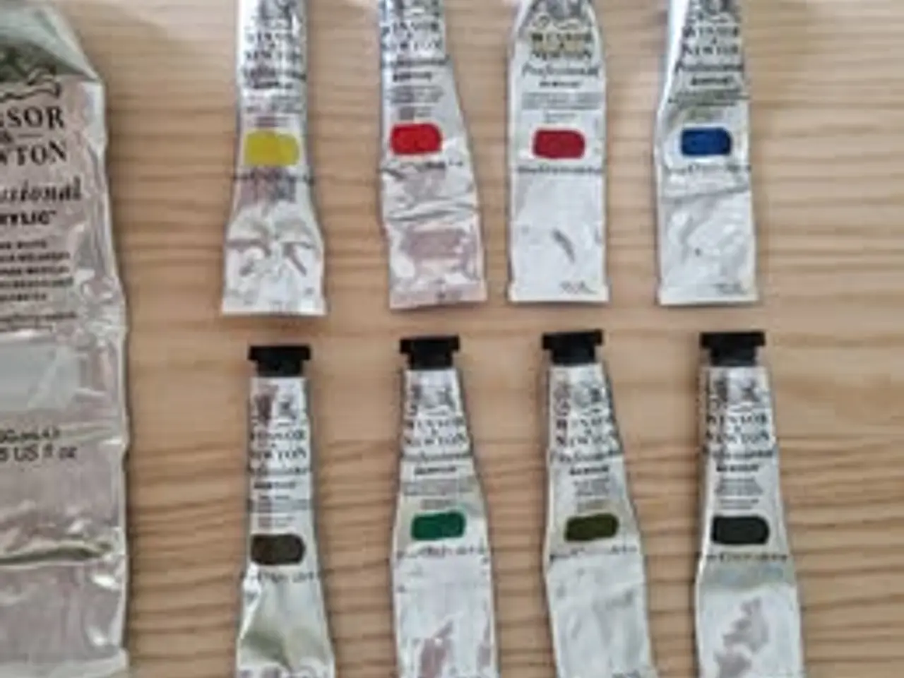 Billede 1 - 9 tuber Winsor og Newton akrylfarver