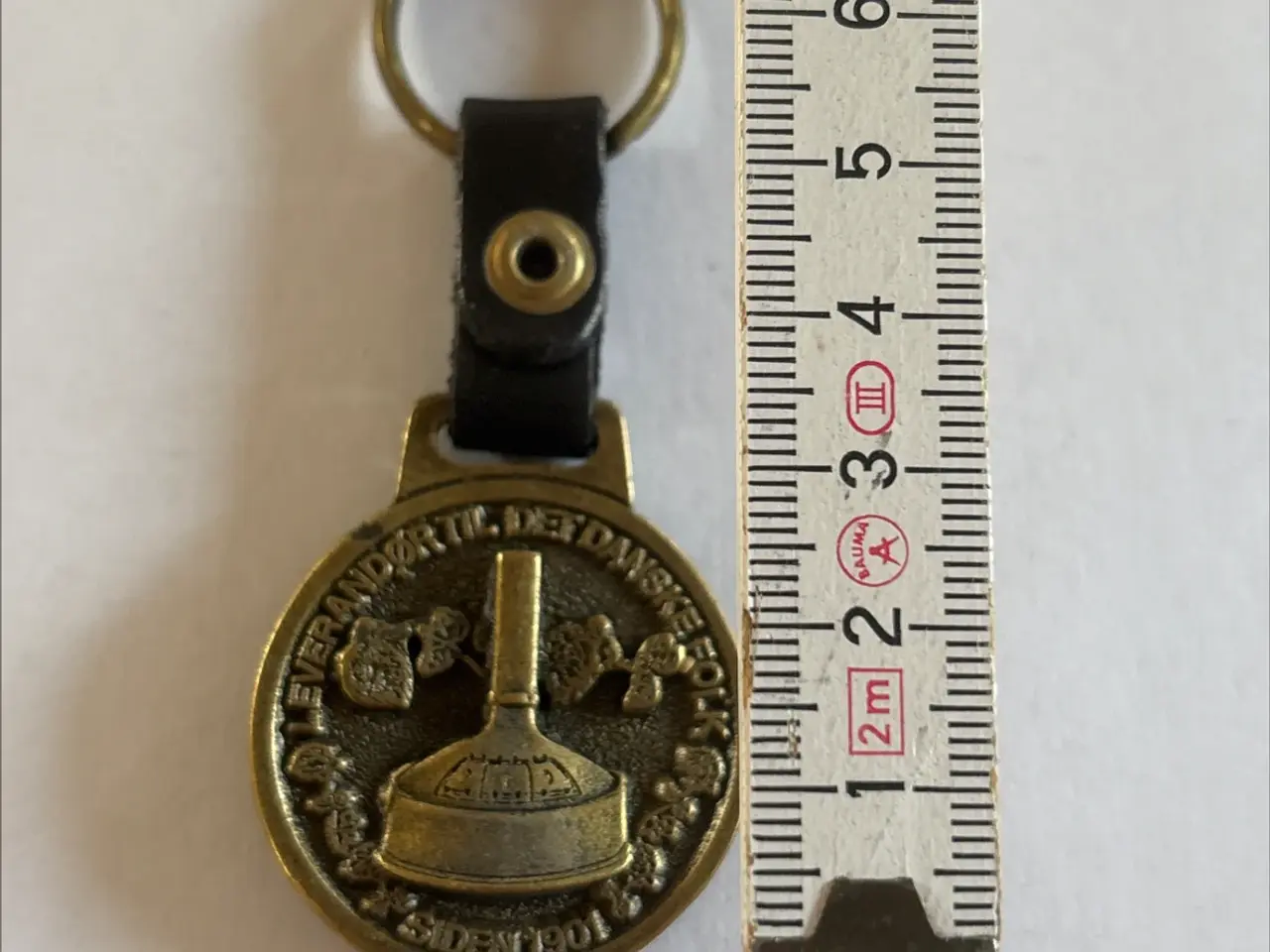 Billede 6 - Flot vintage Faxe Bryggeri nøglering i messing og 