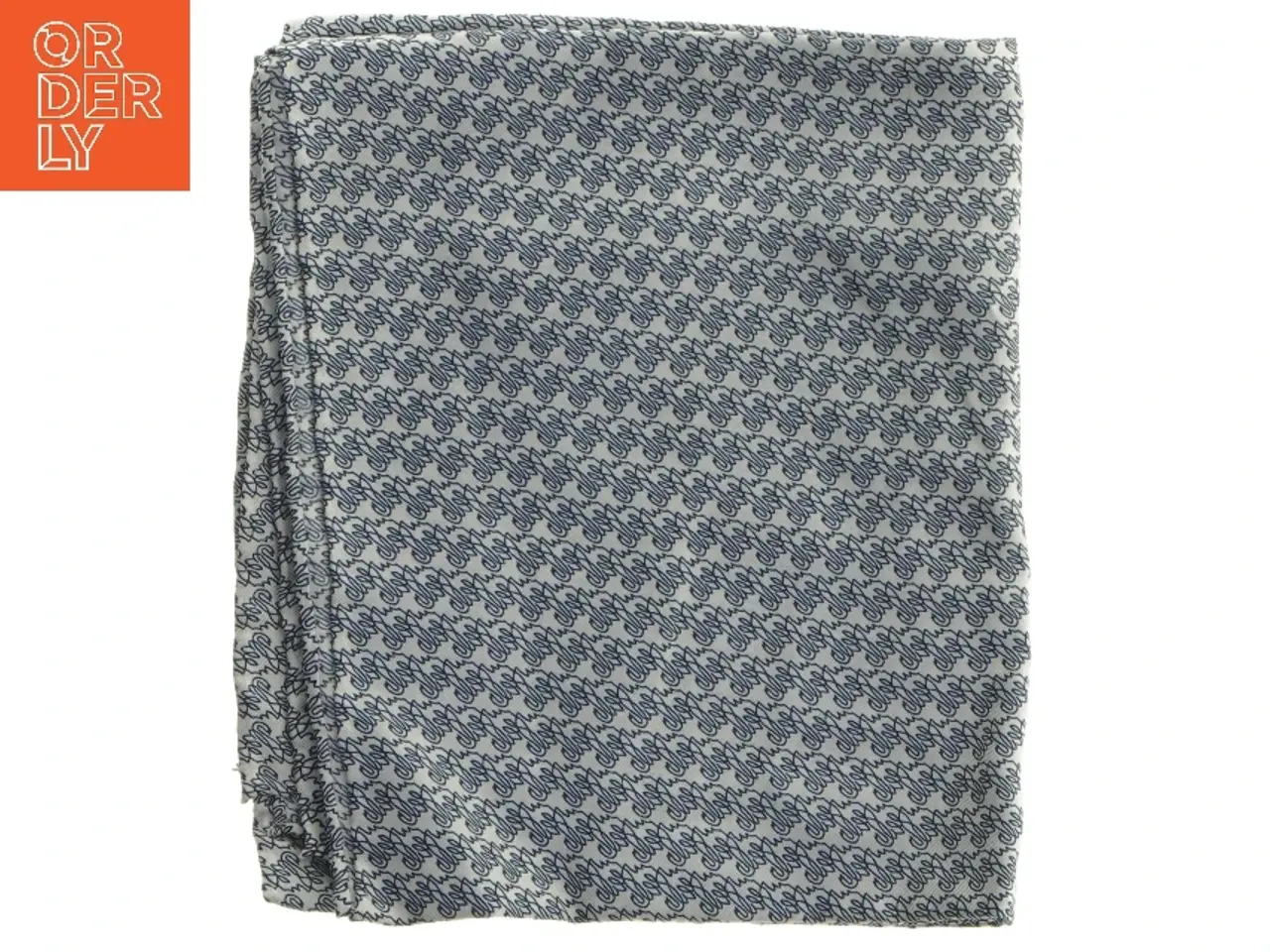 Billede 1 - Blåt mønstret tørklæde (str. 67x152 cm)