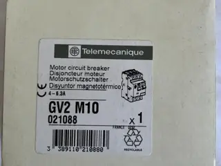 Telemecanique GV2 M10 Motor automatsikring 4-6.3A