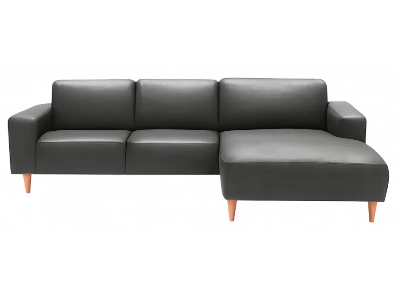 Billede 1 - Hjort Knudsen Copenhagen læder chaiselongsofa højrevendt