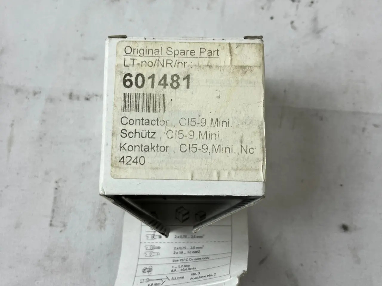 Billede 2 - CI5-9 Mini kontaktor Spare Part 601481 NC modul ny