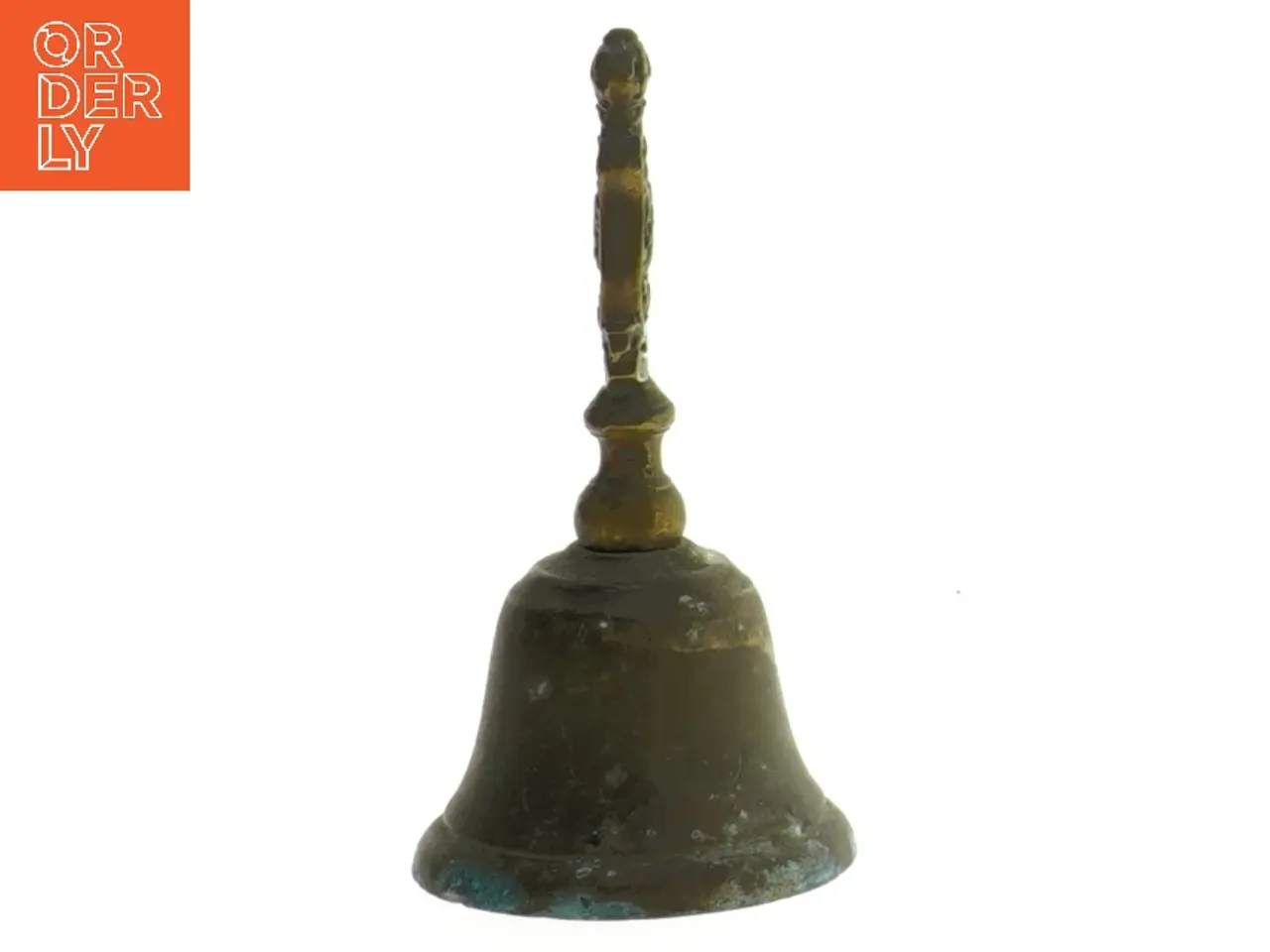 Billede 2 - Antik messing klokke med dansk emble (str. 10 cm)