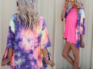 Kimino med tie die print
