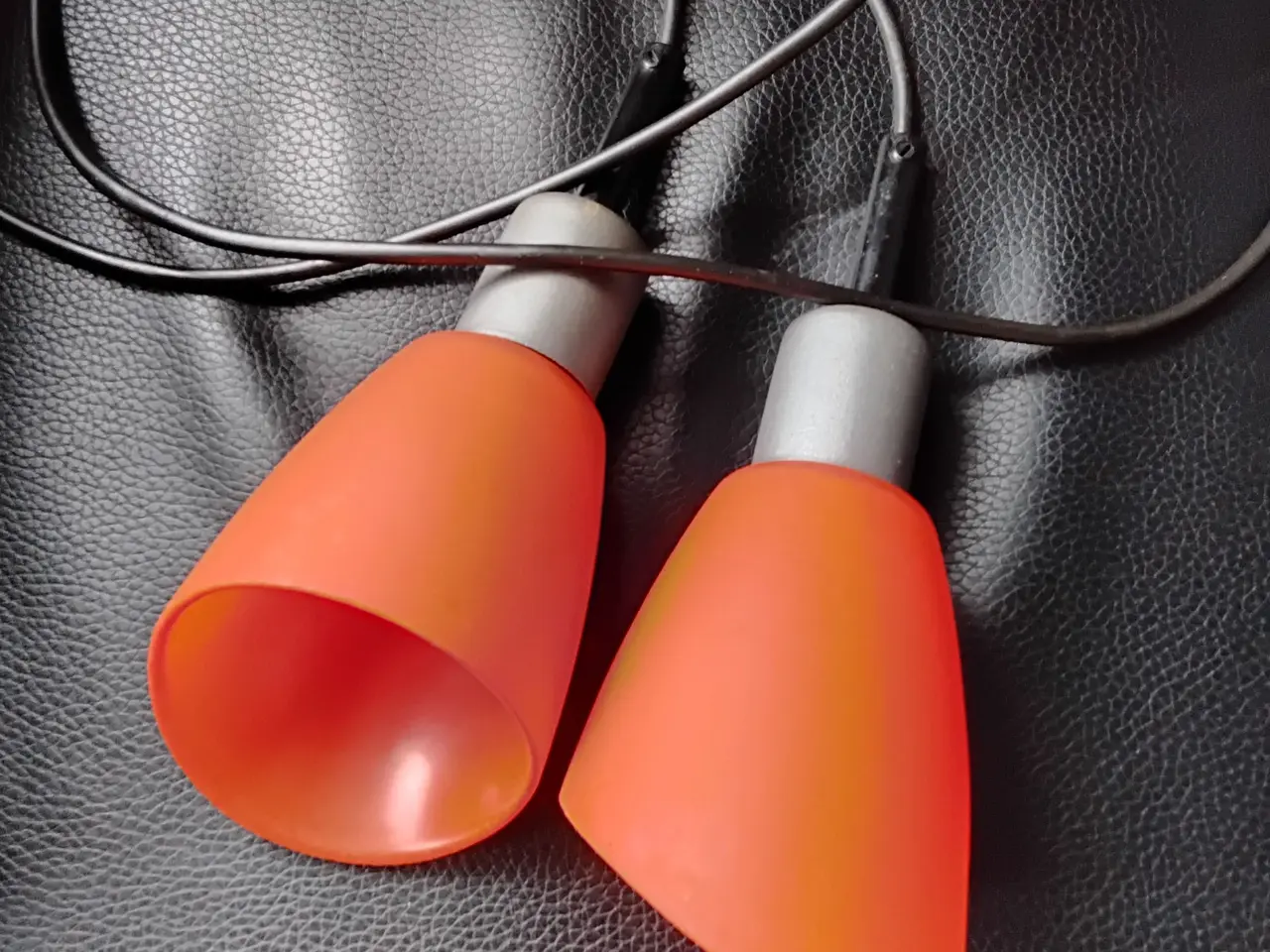 Billede 2 - Fine orange lamper til over sofabordet