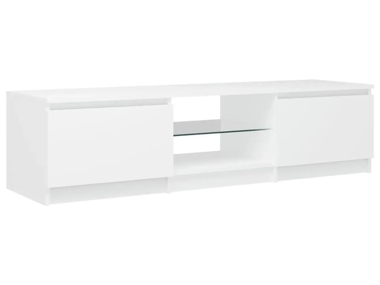 Billede 7 - Tv-skab med LED-lys 140x40x36 cm hvid