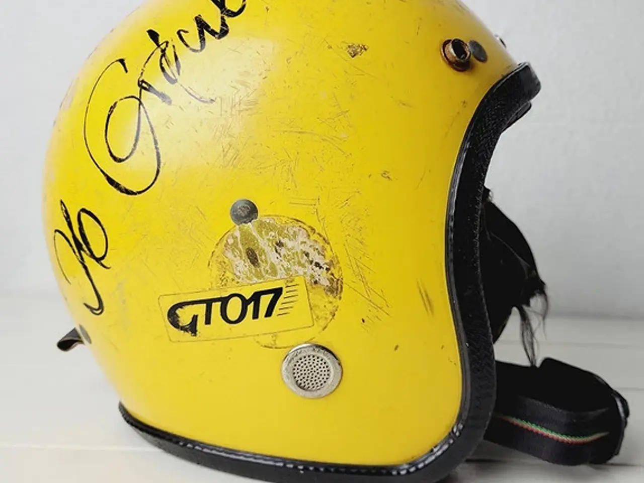Billede 8 - ⭐️- Gul Styrthjelm med Autograf Unik Samlerobjekt
