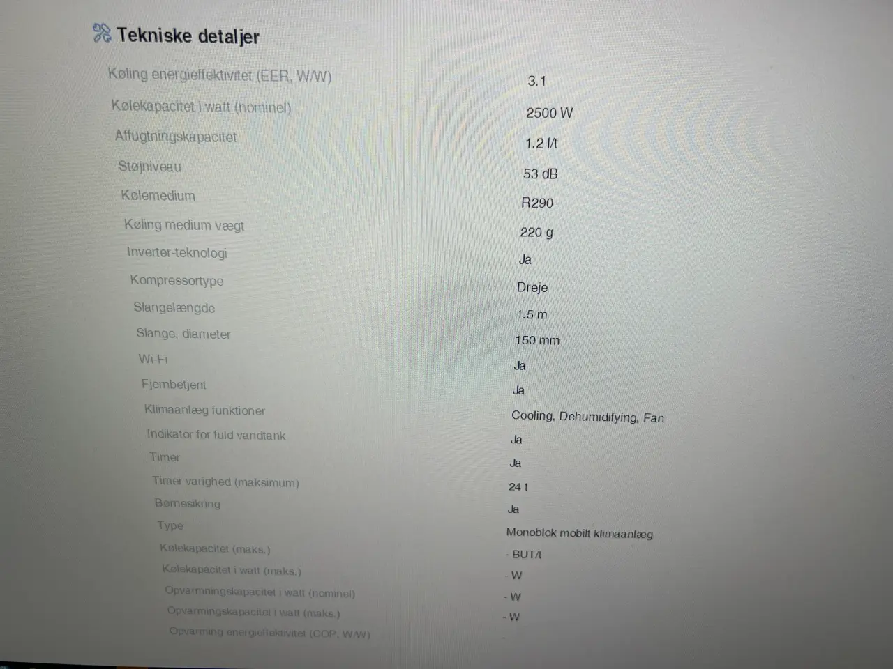 Billede 5 - Helt nyt mobilt LG klima anlæg. Nypris kr 7.500.