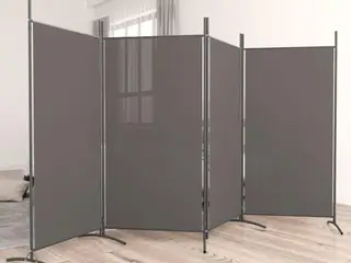 4-panels rumdeler 346x180 cm stof antracitgrå