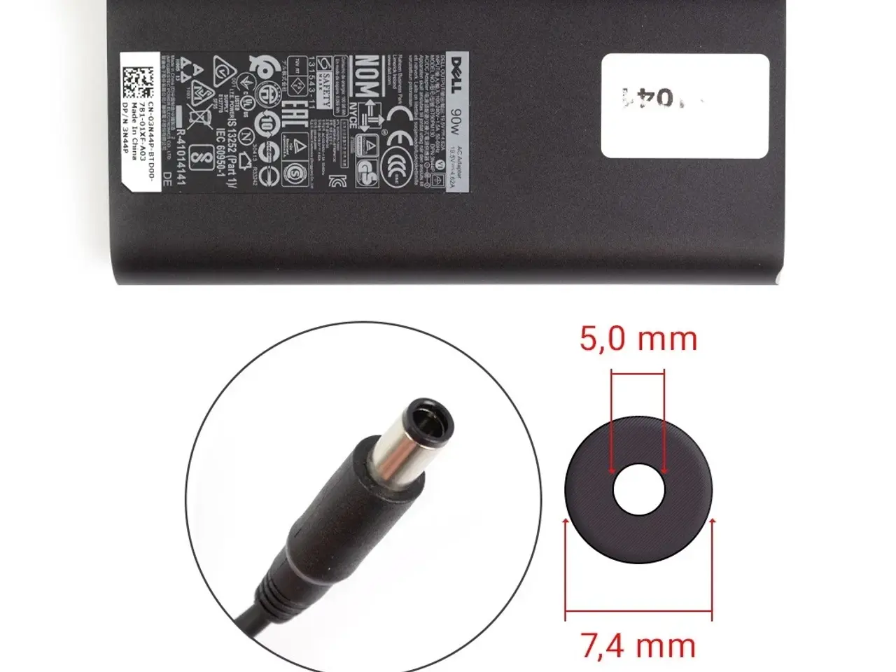 Billede 1 - Dell 90W 19.5V 4.62A New Shape strømforsyning - 7.4mm x 5.0mm - Original