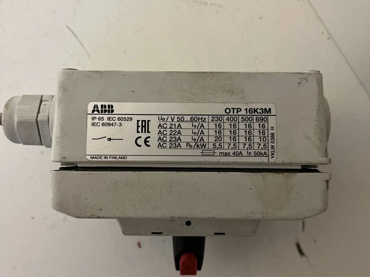 Billede 8 - ABB OTP-16K3M Motor Protection kontakt, IP65 - ,