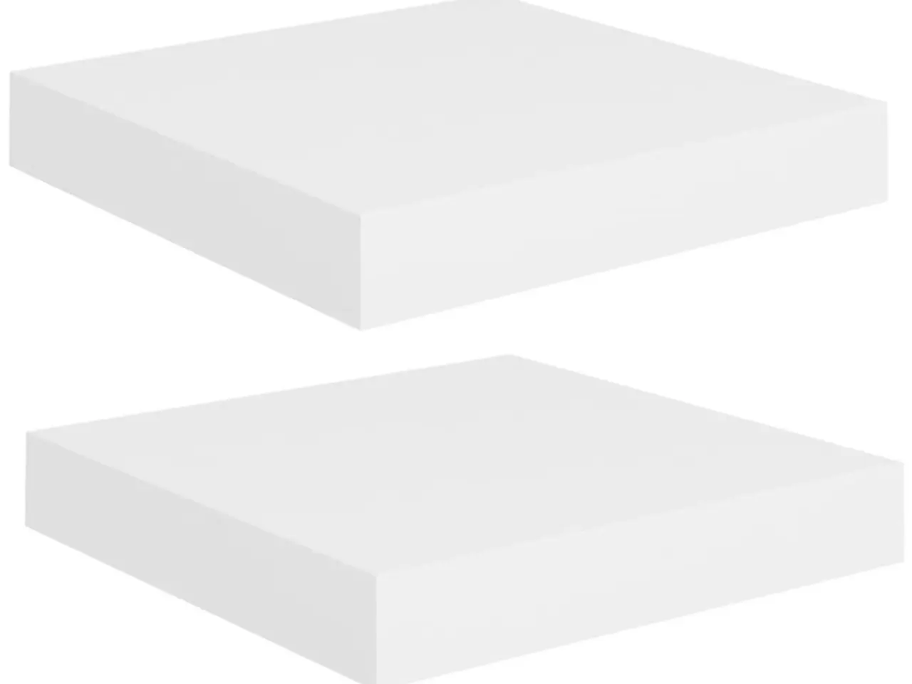 Billede 2 - Væghylder - 2 stk. 23 × 23,5 × 3,8 cm i hvid MDF