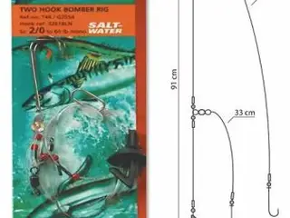 4 stk. MUSTAD Two Hook Bomber Rig
