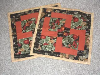 Patchwork pudebetræk 38 cm x 38 cm 2 stk.