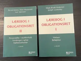 Lærebøger i obligationsret I & II på SDU mf.