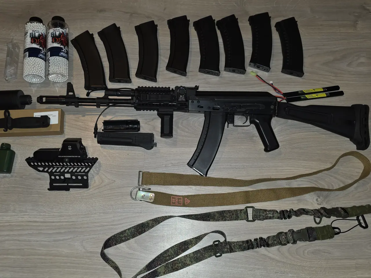 Billede 1 - Airsoft E&L AK74MN - Komplet sæt