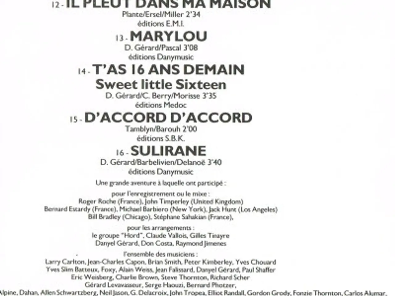 Billede 3 - Danyel Gérard – Les Plus Grands Succés De… – CD