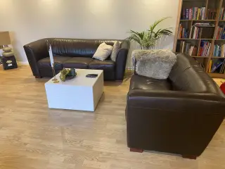 2 lækre brune sofaer