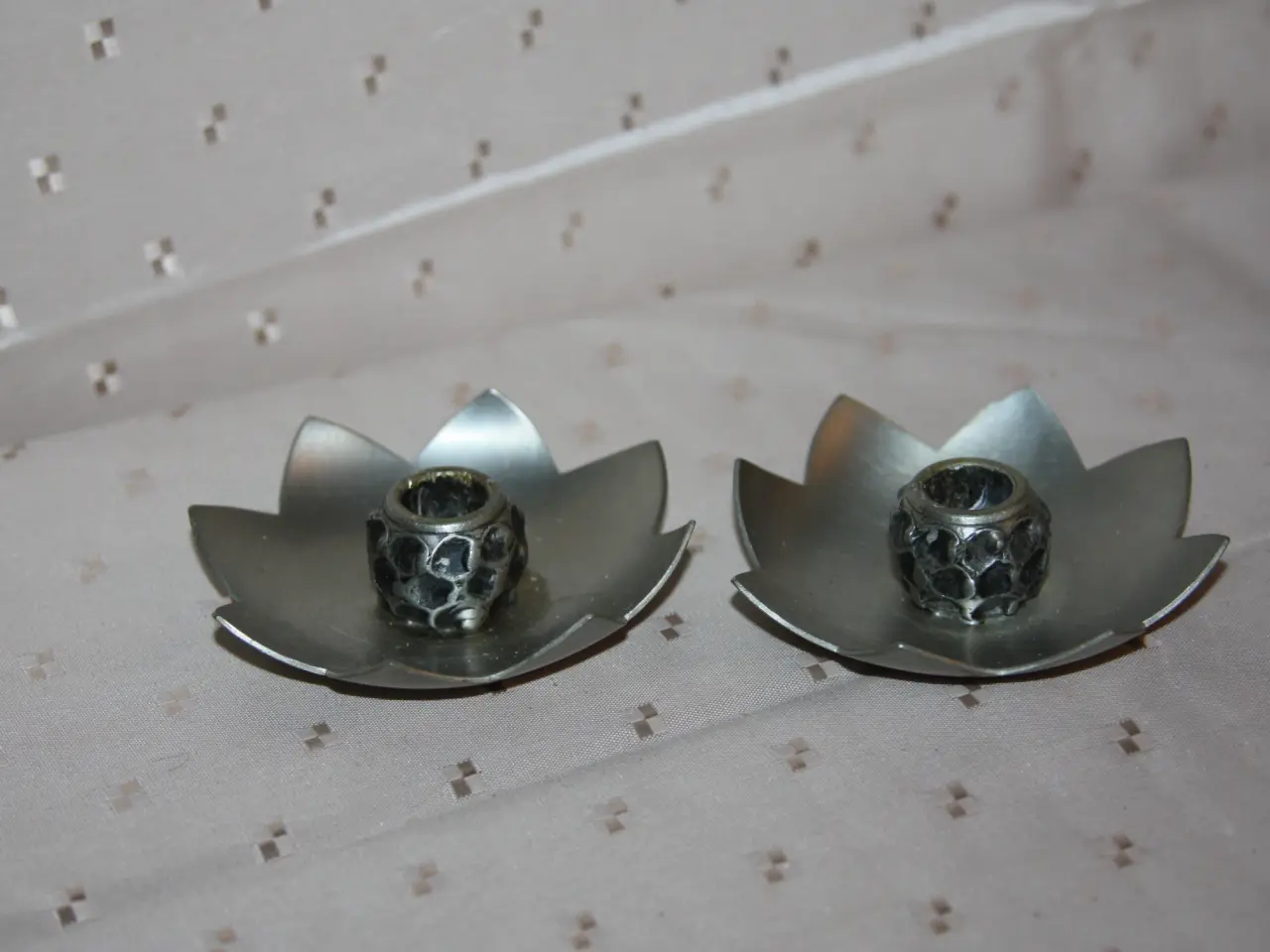 Billede 1 - Tin Perletinn  made in Norway lysestager