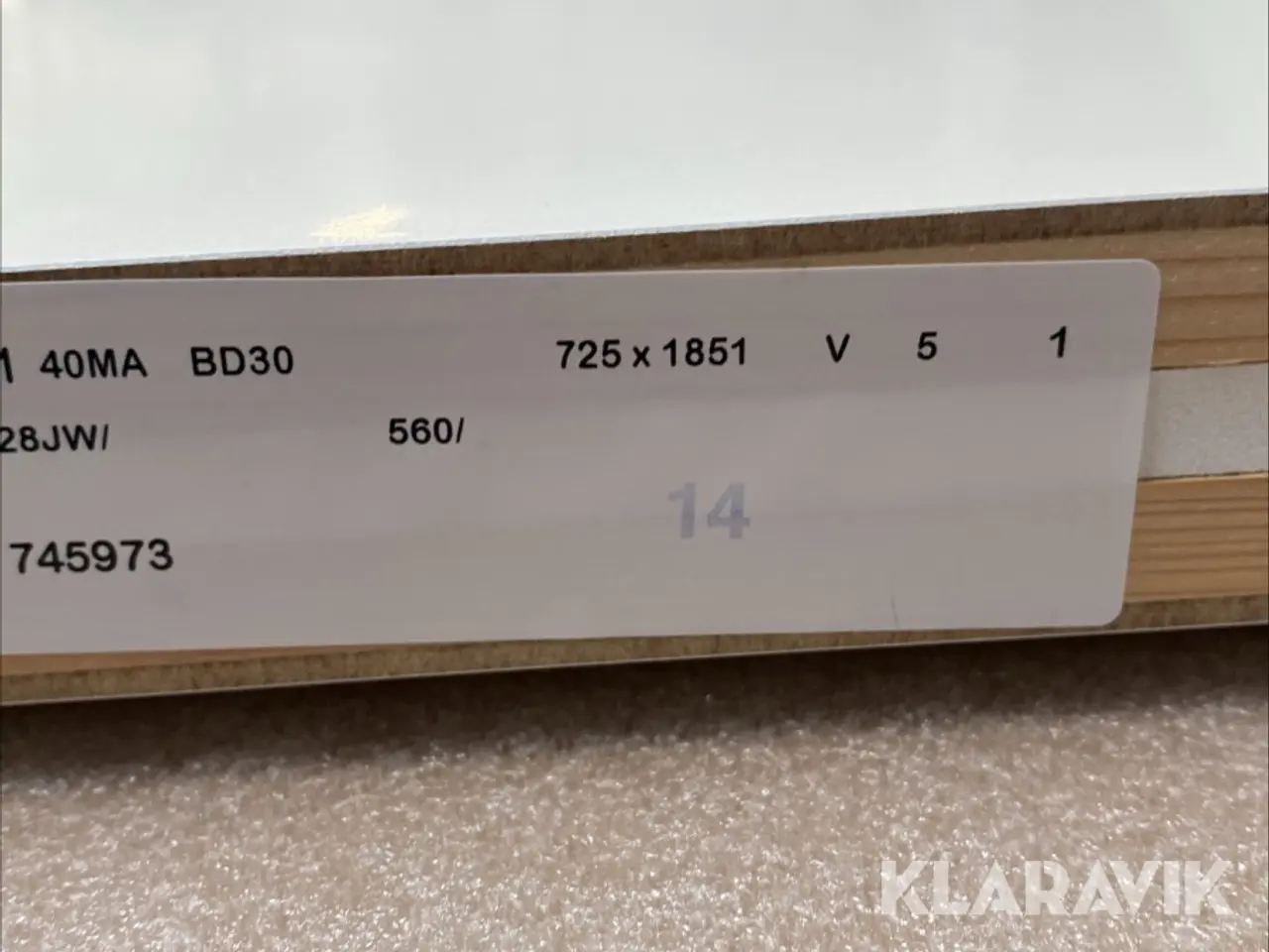 Billede 3 - Dør med karm 1 styk