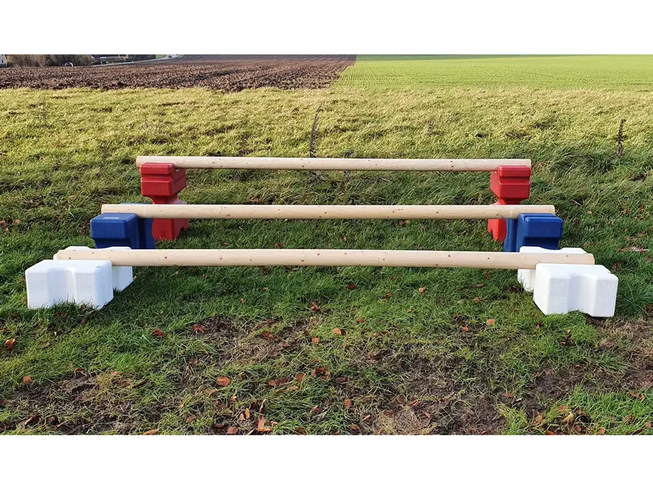 Billede 1 - Cavalettipakke 1 m træ 3 spring