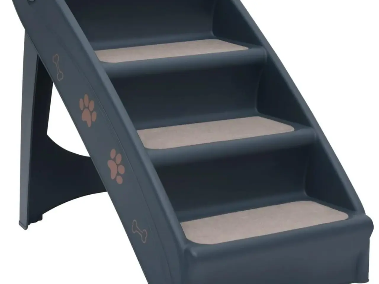 Billede 2 - Foldbar hundetrappe med 4 trin - mørkegrå