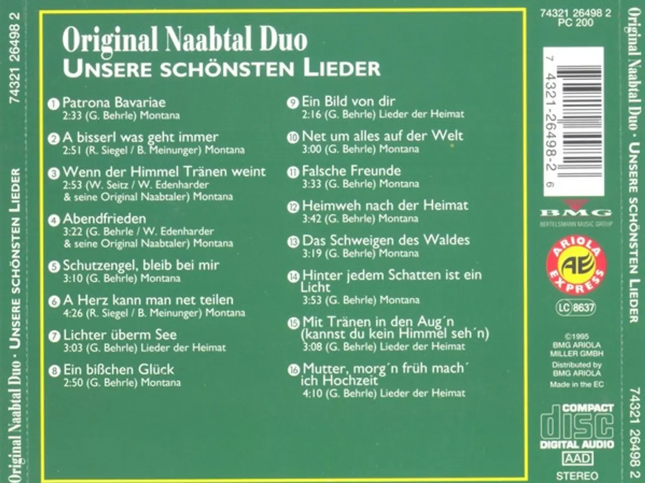 Billede 5 - Original Naabtal Duo – Unsere Schönsten… – CD