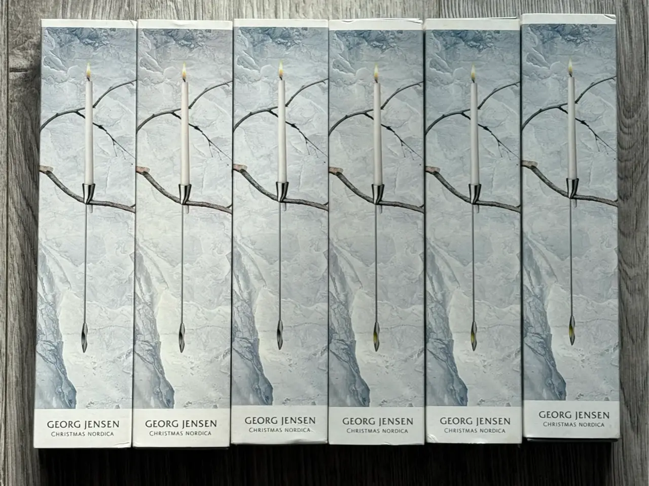 Billede 1 - 6 Georg Jensen Nordic Christmas lysholder