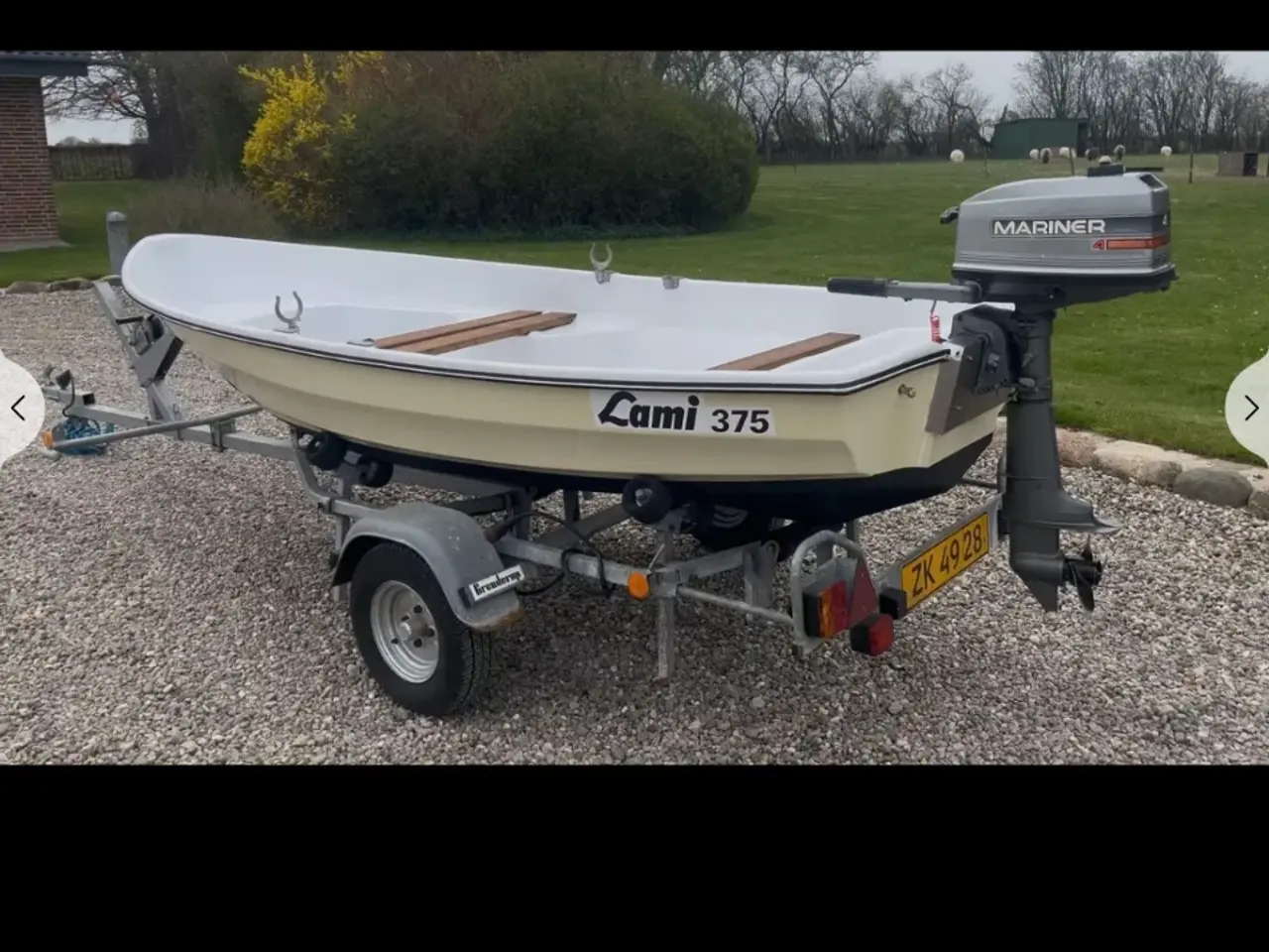 Billede 1 - Lami 375 jolle + 4 hk 2 taks mariner