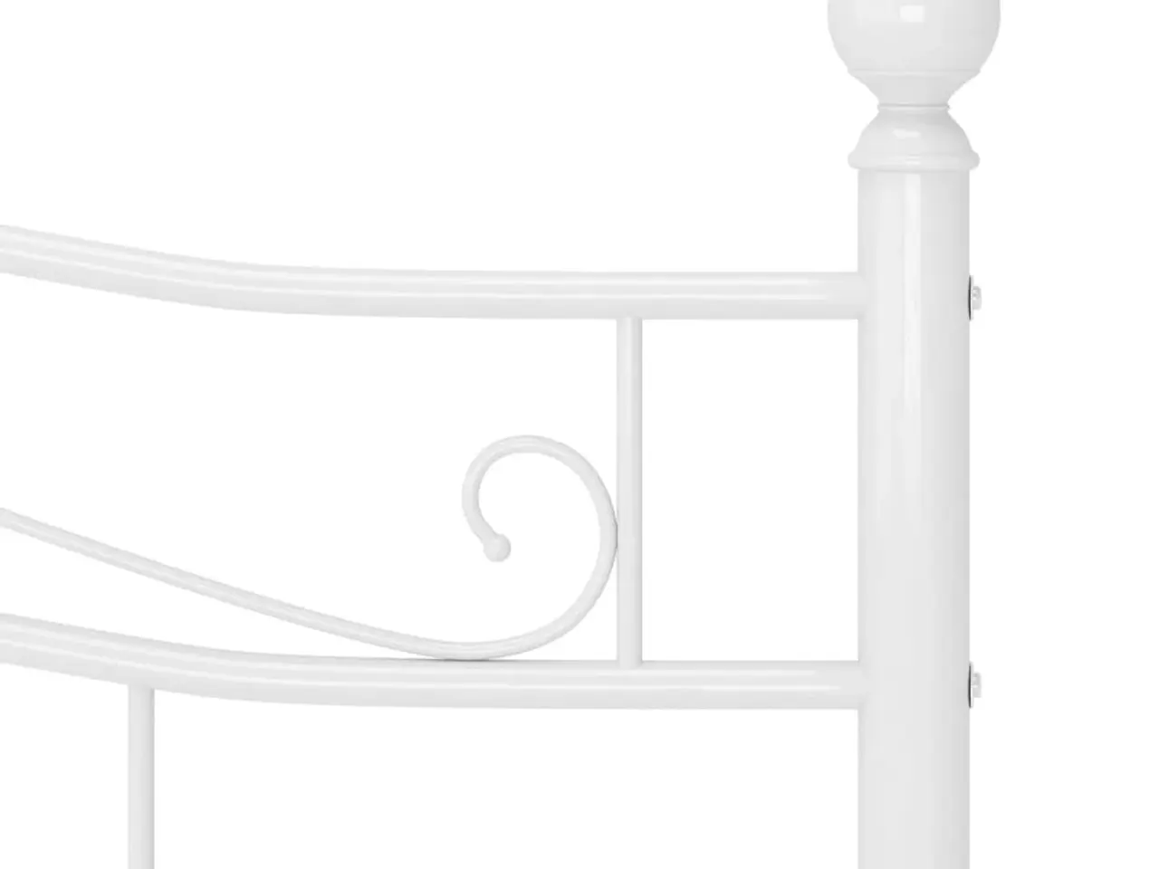 Billede 6 - Sengeramme 140x200 cm i metal - hvid dobbeltseng