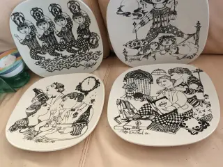 4 FLOTTE BJØRN WIINBLAD PLATTEE 129,-KR STK
