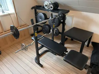 Træningssæt med bænk. til hjemmetræning