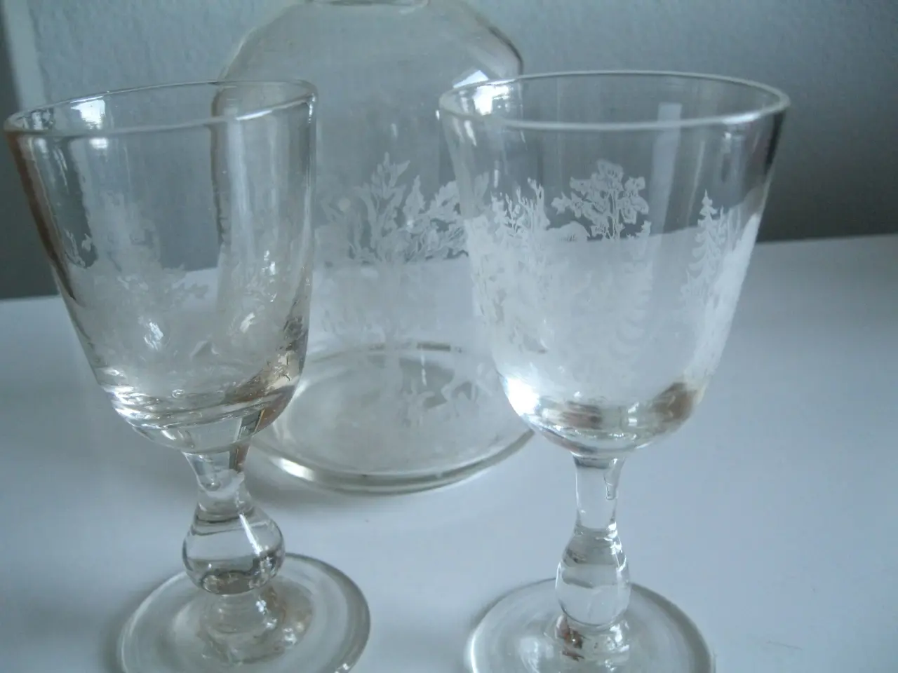 Billede 2 - Hjortekaraffel med 5 hjorteglas Kastrup