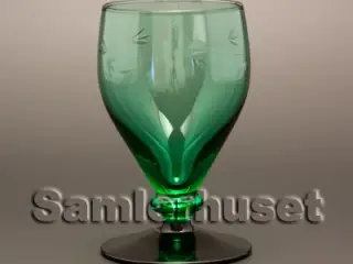 Ranke Hvidvinsglas, grøn. H:100 mm.