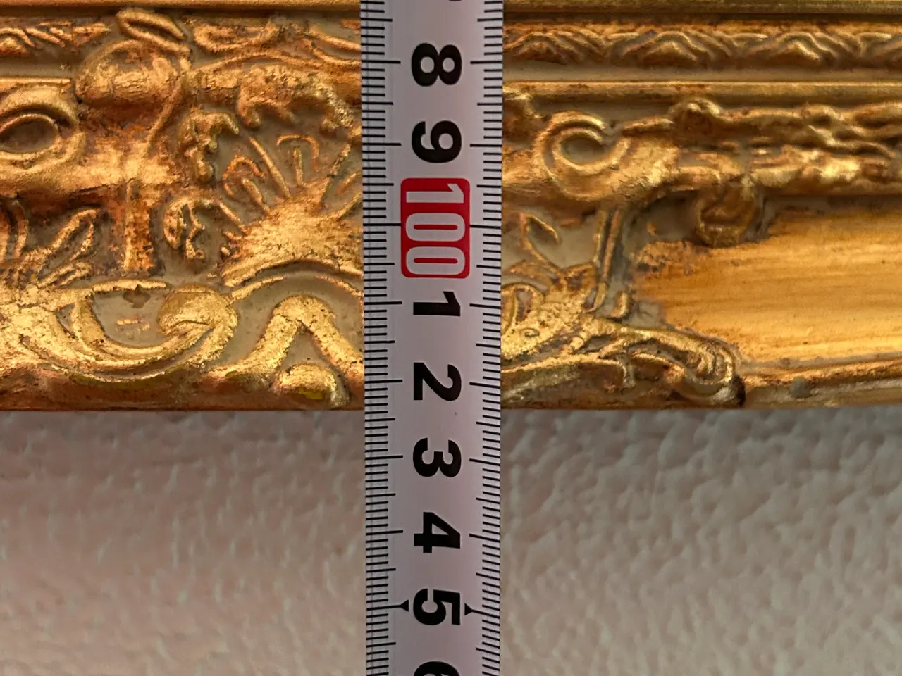 Billede 5 - Smukt guldrammespejl med facetslibning – 73 x 103