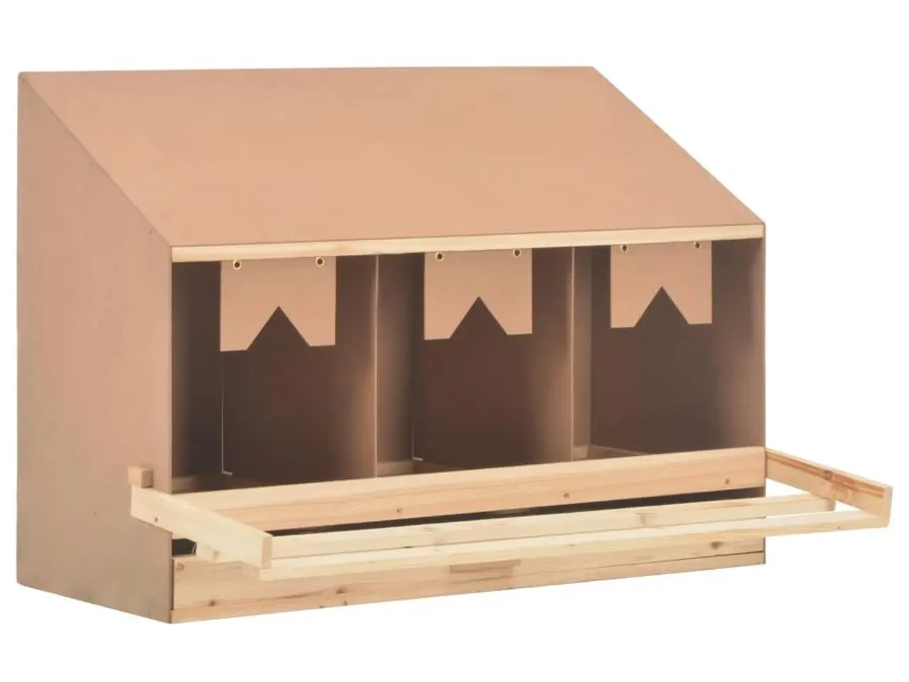 Billede 1 - Rugekasse i træ - 3 rum, 93 × 40 × 65 cm, massivt fyrretræ