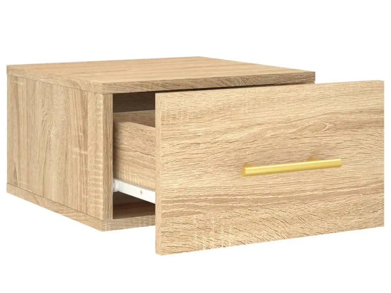 Billede 6 - Væghængt sengebord 35×35×20 cm - sonoma-eg med skuffe