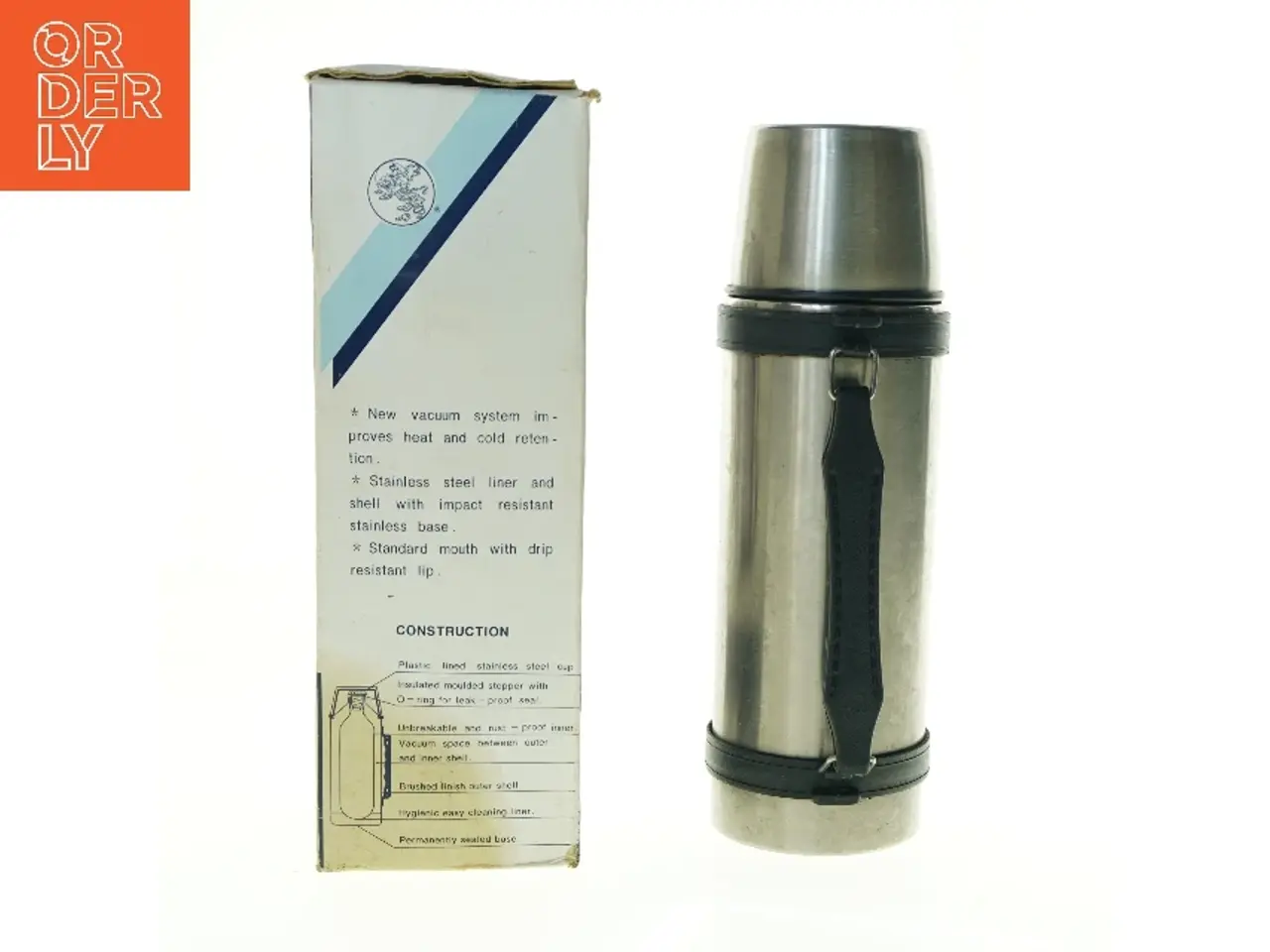 Billede 2 - Termoflaske i rustfrit stål med original kasse (str. 1 liter)