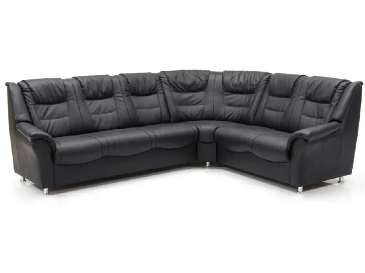 Billede 4 - Strib Læder Hjørnesofa
