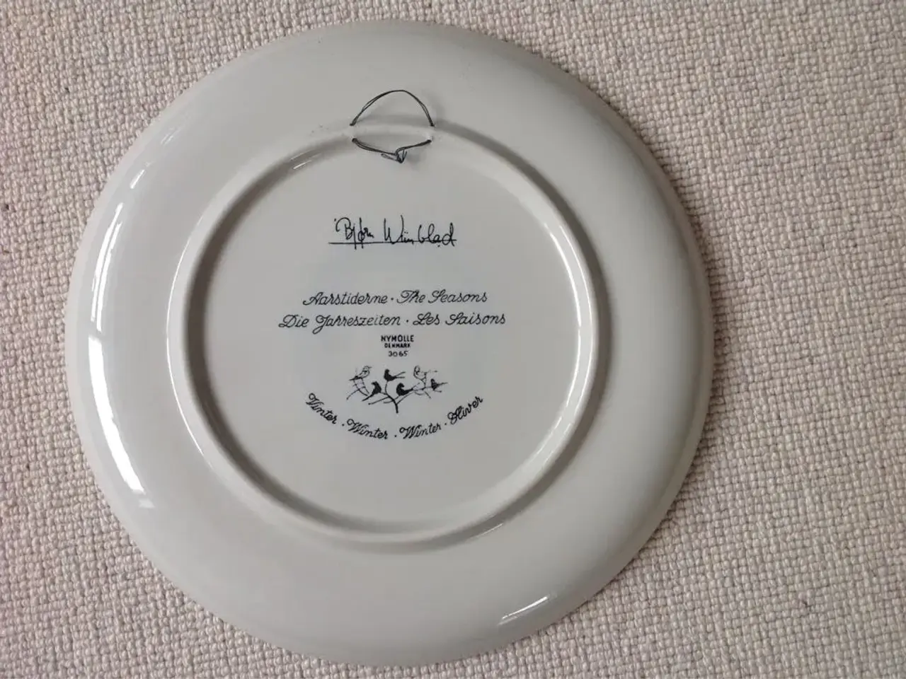 Billede 2 - Bjørn Wiinblad vægplatte. Vinter. 36 cm.