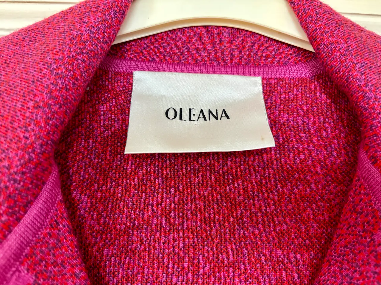 Billede 3 - Oleana, rød/pink/lilla cardigan, str XL/XXL