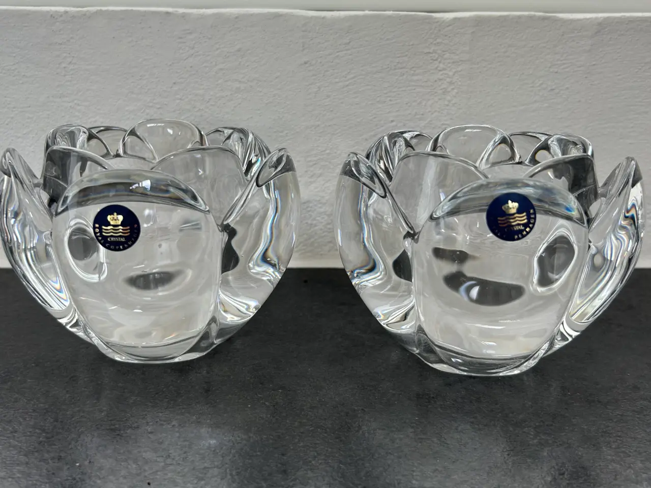 Billede 1 - Royal Copenhagen crystal fyrfadsstager