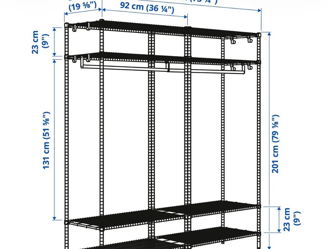 Billede 4 - Vanvittig TILBUD Galvaniseret robust tøjreol