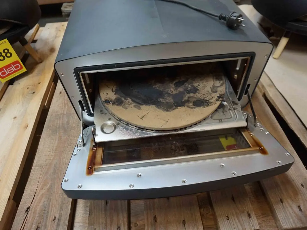Billede 2 - Elektrisk pizzaovn med drejeskive og sten (MOMSFRI)