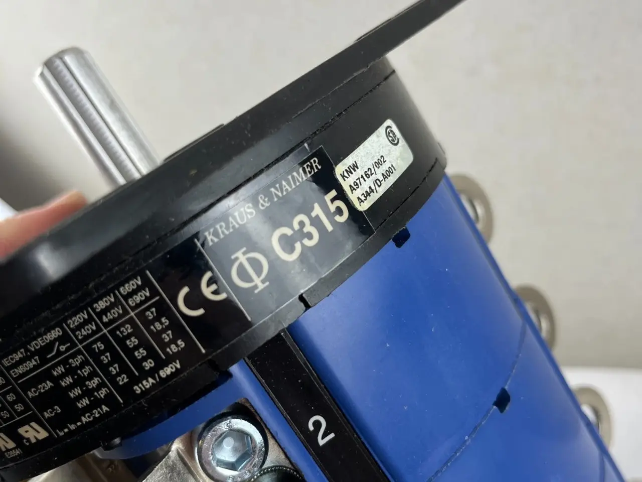 Billede 8 - Kraus Naimer C315 Hauptschalter Main kontakt 240A