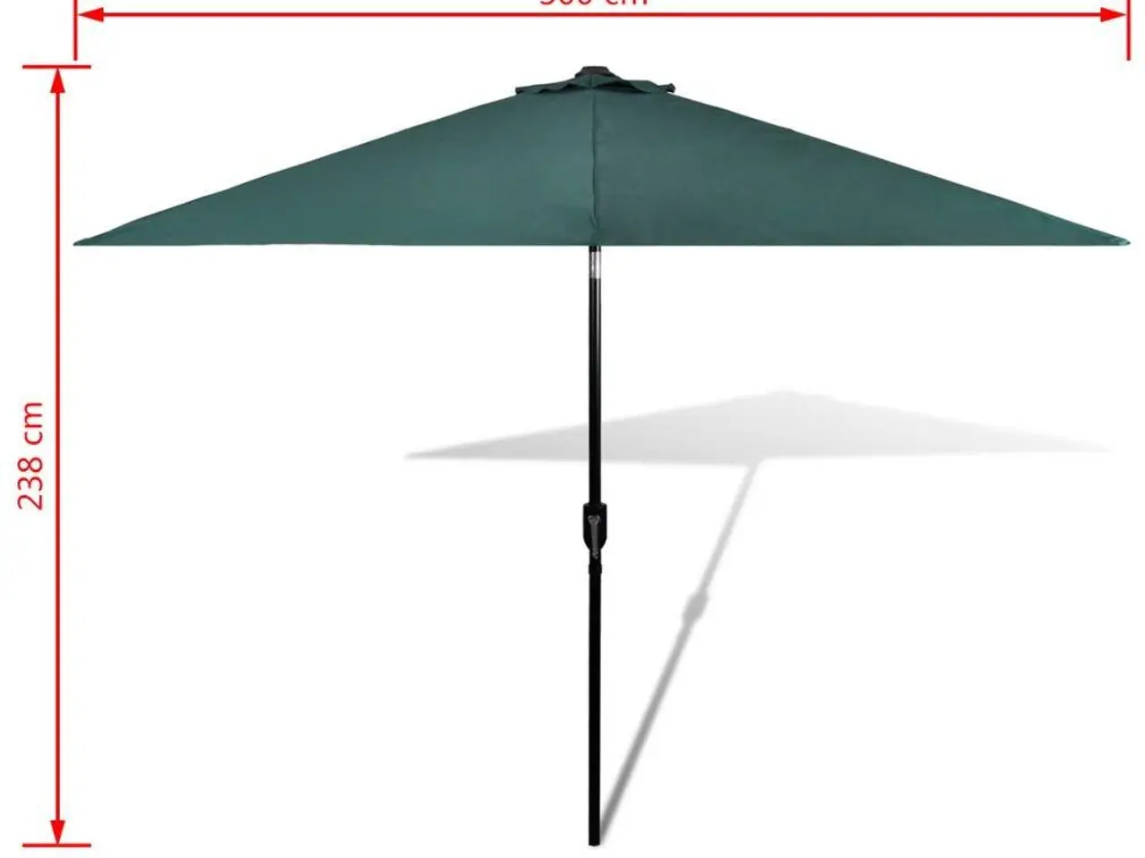 Billede 6 - Parasol grøn 3 m stålstang