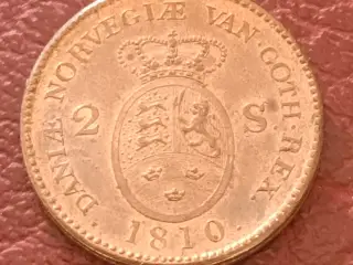 2 Skilling 1810 i superflot kvalitet.