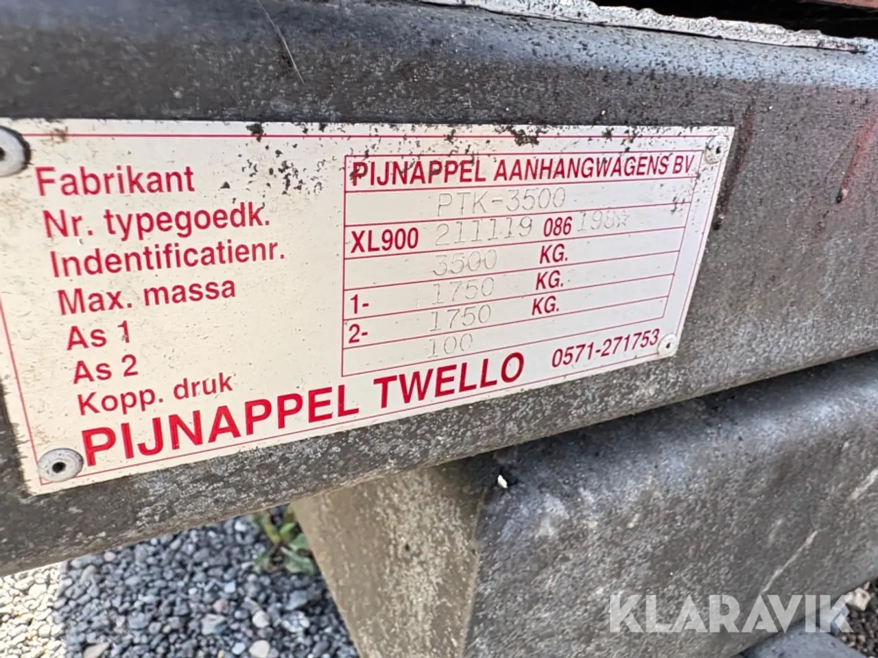 Billede 6 - Trailer med slamsuger og tip Pijnappel PTK 3500