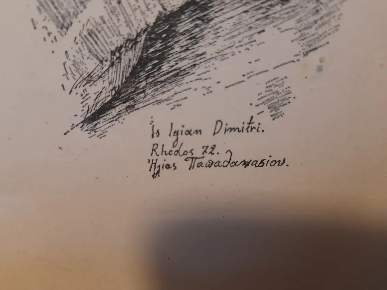 Billede 2 - Fin signerede tegning af en ældre mand med hat