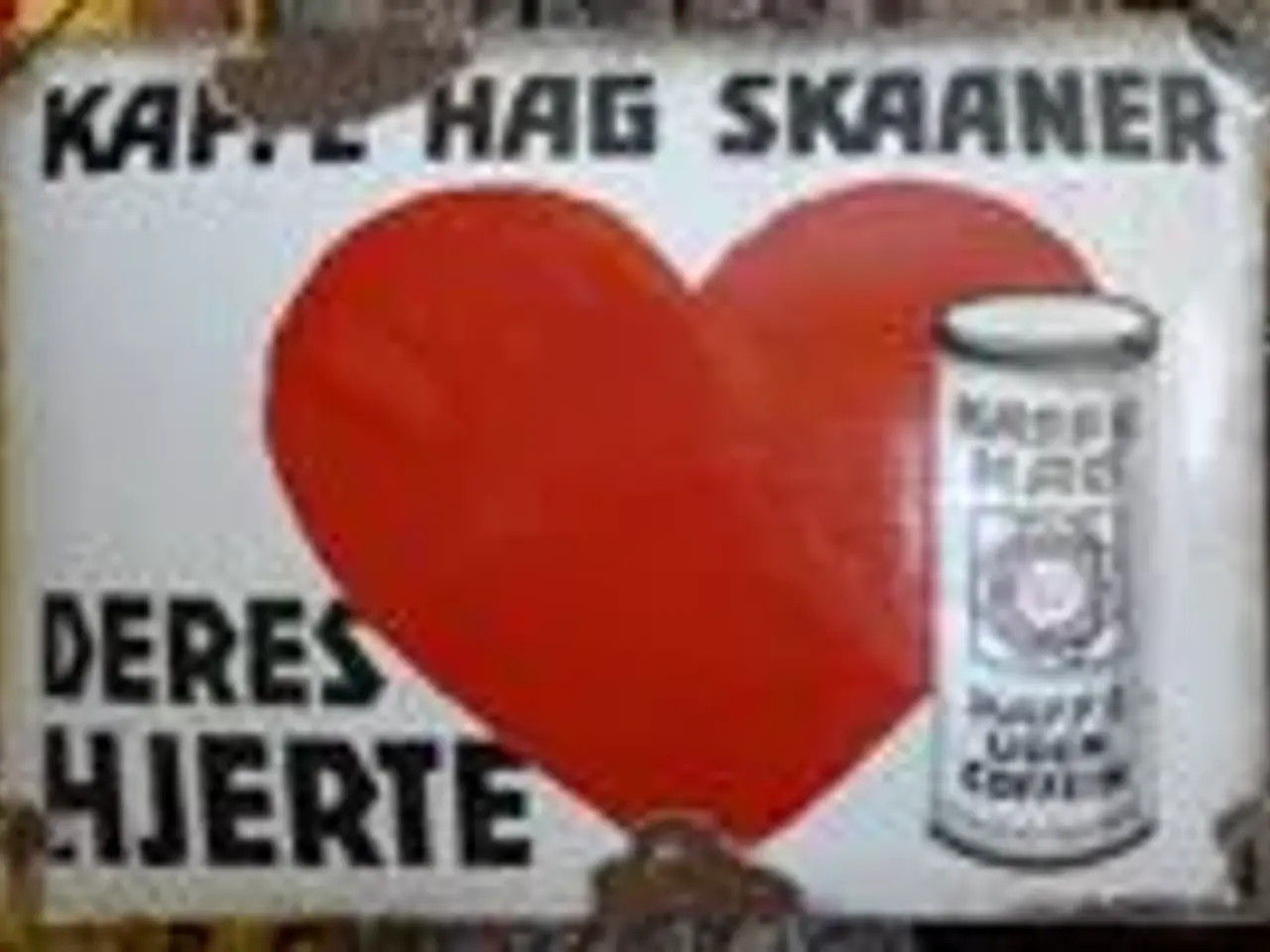 Billede 1 - Emalje Skilt Fra Kaffe Hag